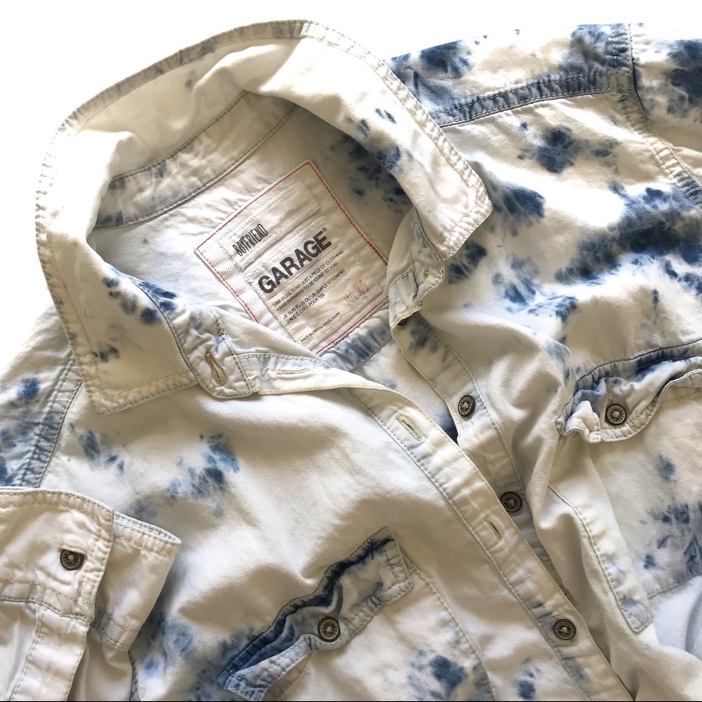 GARAGE Boyfriend Tie dye Denim Shirt